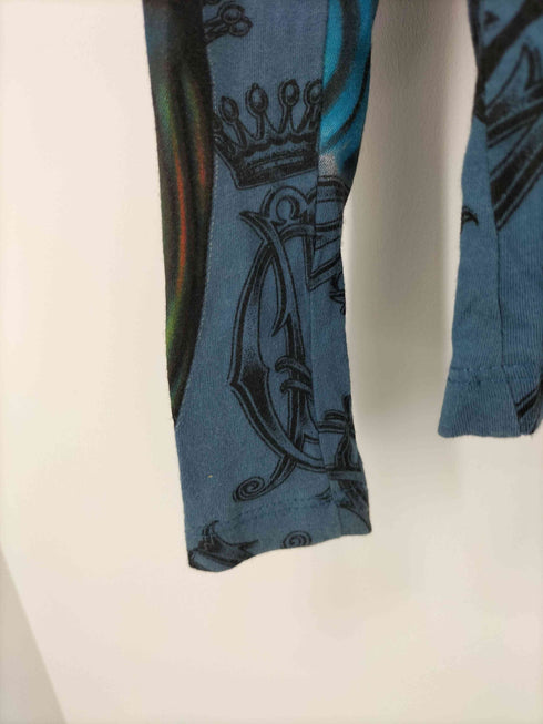 クリスチャンオードジェー CHRISTIAN AUDIGIER y2k ラインストーン スカル鯉 グラフィックカットソー メンズ import:S