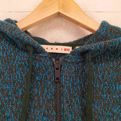 マルニ MARNI ミックスカラーニットオーバーサイズフルジップパーカー レディース JPN:L