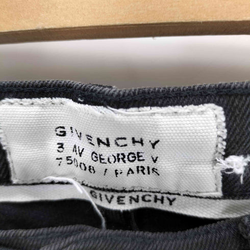 ジバンシィ GIVENCHY Raw Edge Skinny Stretch Jean ブラックスキニーデニム メンズ 30