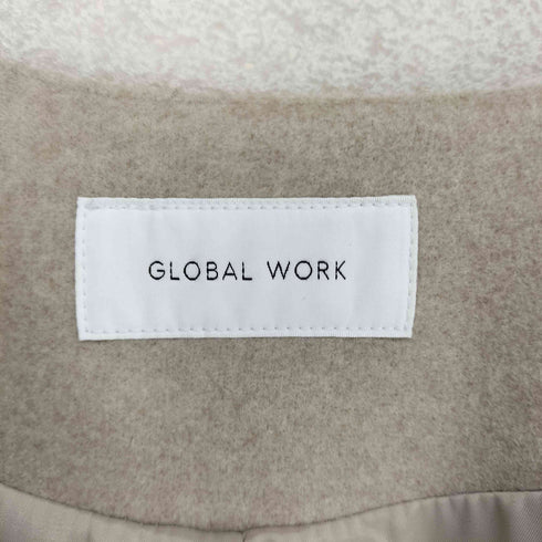 グローバルワーク GLOBAL WORK 軽やかストレッチノーカラーコート レディース JPN:S