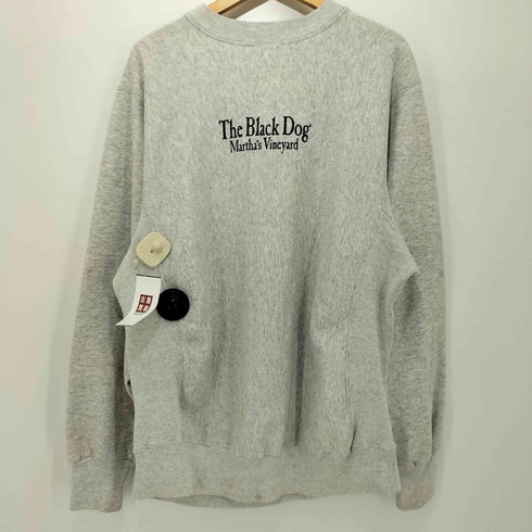 90s the black dog ドッグプリントクルーネックトレーナー メンズ