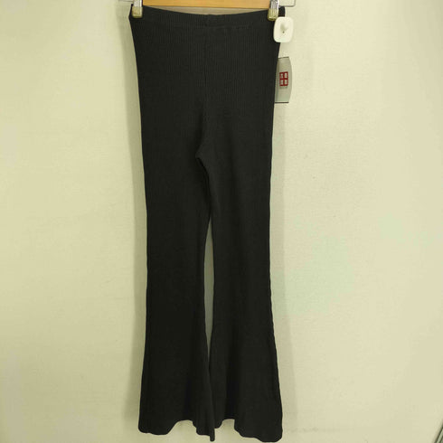 リブフレアパンツ レディース S
