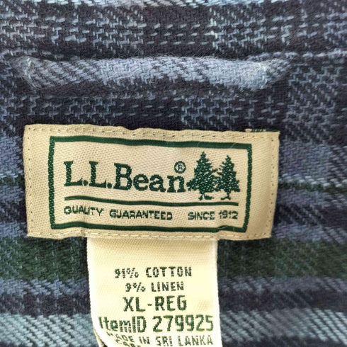 エルエルビーン L.L.Bean 00s ヘビーフランネル チェック柄 シャツ メンズ JPN:XL