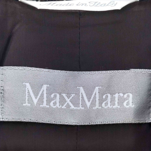 マックスマーラ MAX MARA イタリア製 白タグ ヘリンボーン ツイードテーラードジャケット レディース