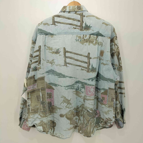 ゲスジーンズ GUESS JEANS 90S USA製 総柄 L/S シャツ メンズ