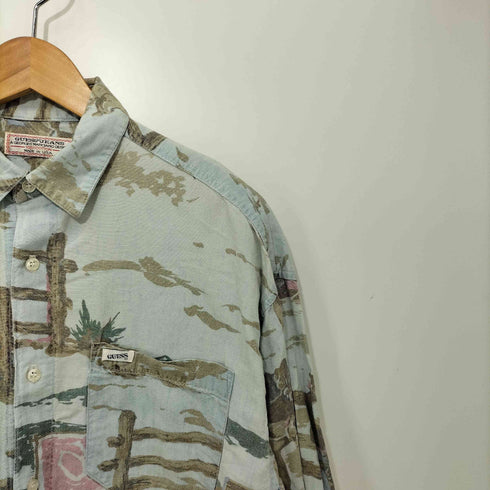 ゲスジーンズ GUESS JEANS 90S USA製 総柄 L/S シャツ メンズ