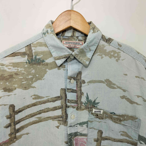 ゲスジーンズ GUESS JEANS 90S USA製 総柄 L/S シャツ メンズ
