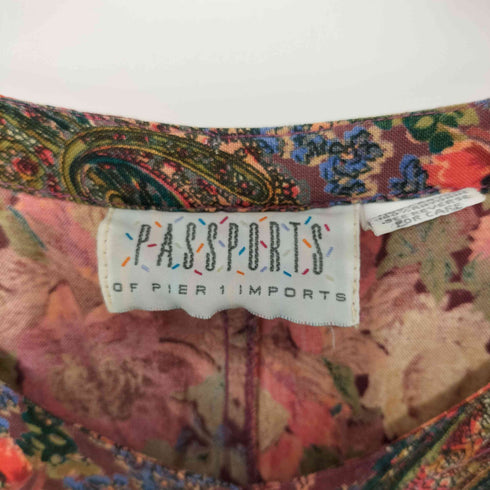 PASSPORTS インド製 花柄 ペイズリー柄 レーヨン ワンピース レディース import:L