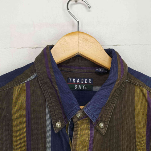 TRADER BAY ボタンダウン コーデュロイ ストライプシャツ メンズ XL
