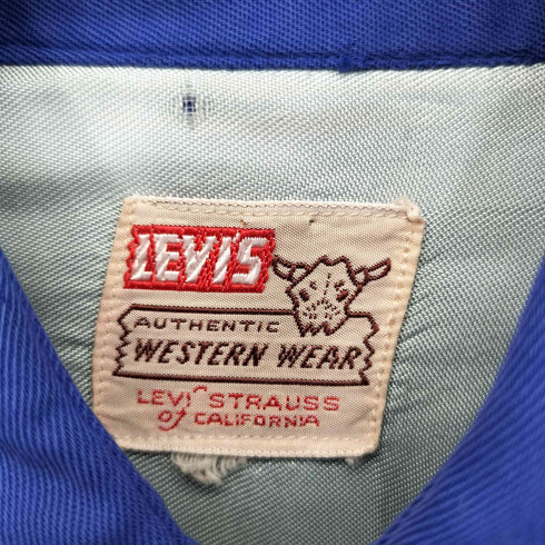 リーバイス Levis 50S ショートホーンタグ ウエスタン レーヨンギャバジンシャツ メンズ
