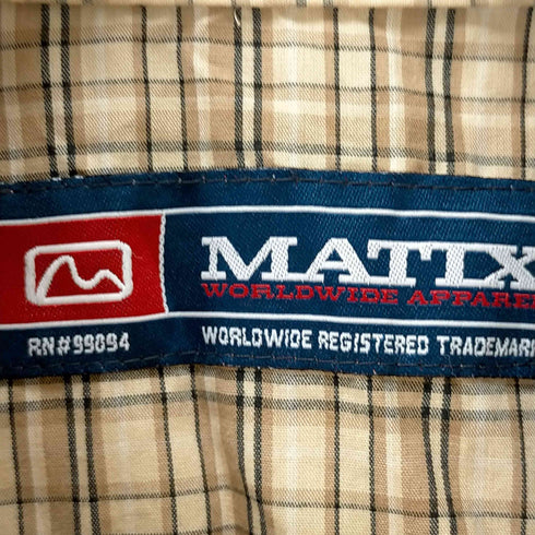 MATIX チェック比翼シャツ メンズ JPN:XL