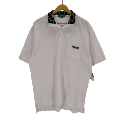 ケンゾーゴルフ KENZO GOLF ロゴ刺繍ワンポケットポロシャツ メンズ JPN:4