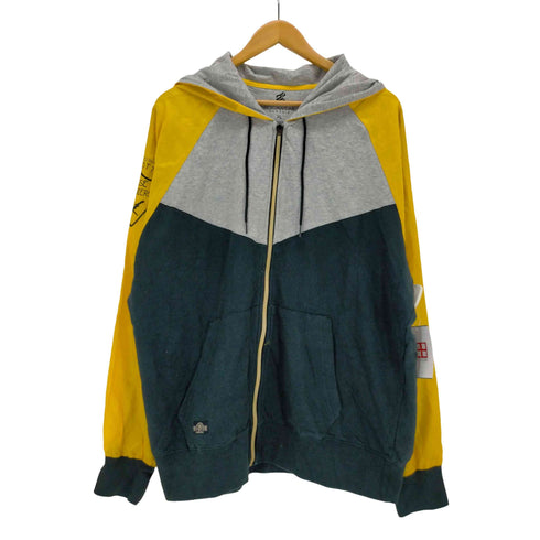 ロカウェア Rocawear 袖プリント 異素材切替ジップアップパーカー メンズ JPN:XL