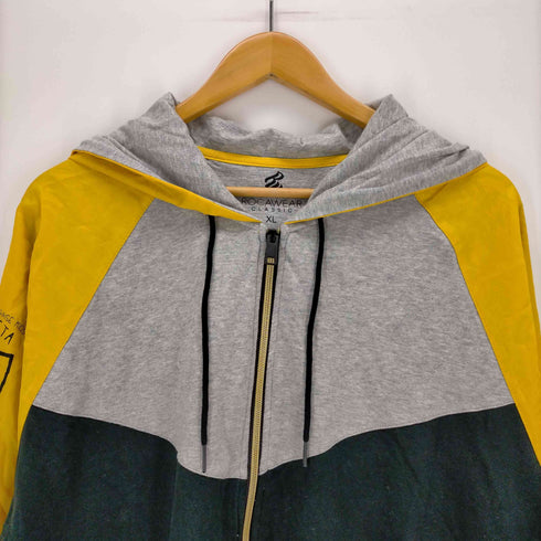 ロカウェア Rocawear 袖プリント 異素材切替ジップアップパーカー メンズ JPN:XL