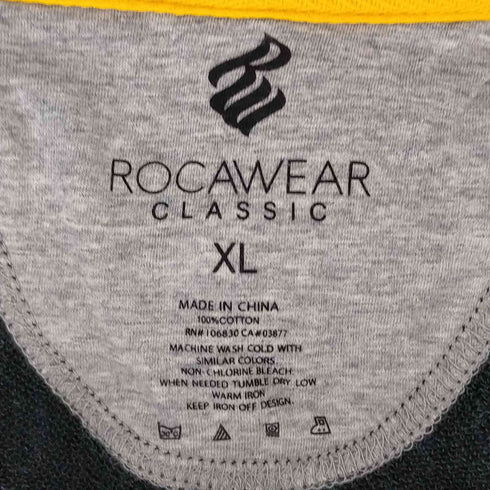 ロカウェア Rocawear 袖プリント 異素材切替ジップアップパーカー メンズ JPN:XL