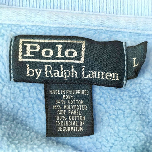ポロバイラルフローレン Polo by RALPH LAUREN 90s ポニー刺繍 裏起毛 スウェットトレーナー メンズ import:L