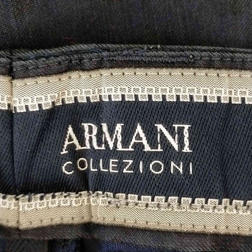 アルマーニコレツィオーニ ARMANI COLLEZIONI リネンポリ混紡 ワイドパンツ メンズ 39/56
