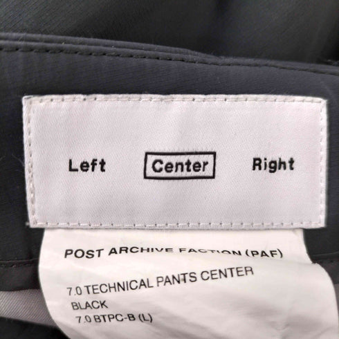 ポストアーカイブファクション POST ARCHIVE FACTION 24aw 7.0 TECNICAL PANTS CENTER メンズ L