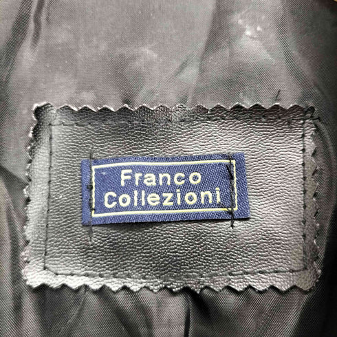 FRANCO COLLEZIONI パッチワーク ラムレザージャケット メンズ L