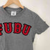 フブ FUBU MUSCLE FIT フェルト ロゴ クルーネック S/S Tシャツ チビT Y2K レディース import:S