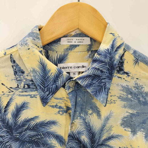 ピエールカルダン pierre cardin 100%レーヨン 総柄アロハシャツ メンズ JPN:M