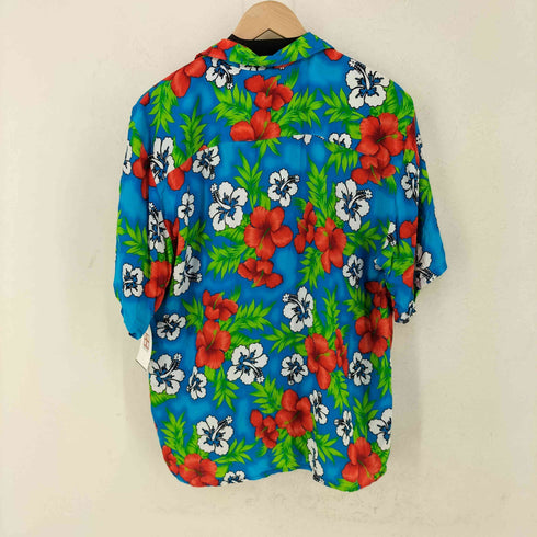 USA SUNWEAR 総柄 レーヨン オープンカラー アロハシャツ メンズ XL