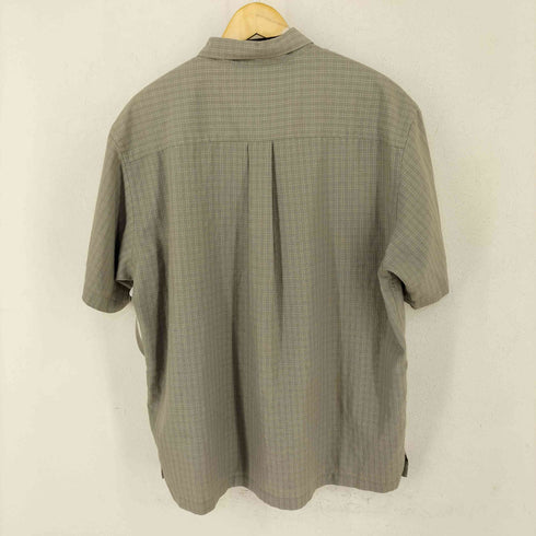 ペリーエリス PERRY ELLIS チェック柄 レーヨンポリ 半袖シャツ メンズ import:XL