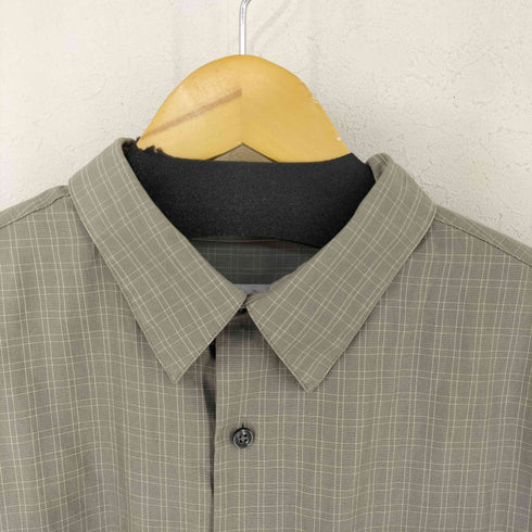 ペリーエリス PERRY ELLIS チェック柄 レーヨンポリ 半袖シャツ メンズ import:XL