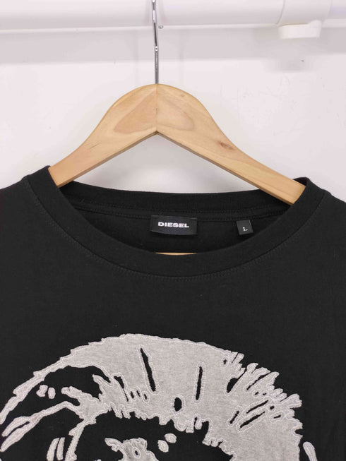 ディーゼル DIESEL ブレイブマン ロゴ刺繍 クルーネックTシャツ メンズ import:L