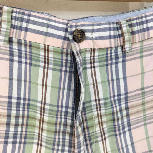 ブルックスブラザーズ BROOKS BROTHERS インド綿 マドラスチェック コットンハーフパンツ メンズ 31inch