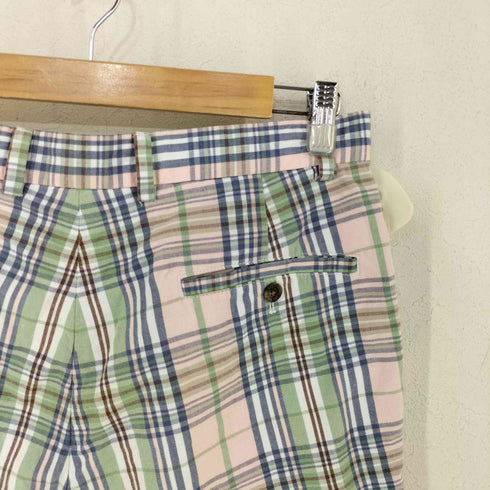 ブルックスブラザーズ BROOKS BROTHERS インド綿 マドラスチェック コットンハーフパンツ メンズ 31inch