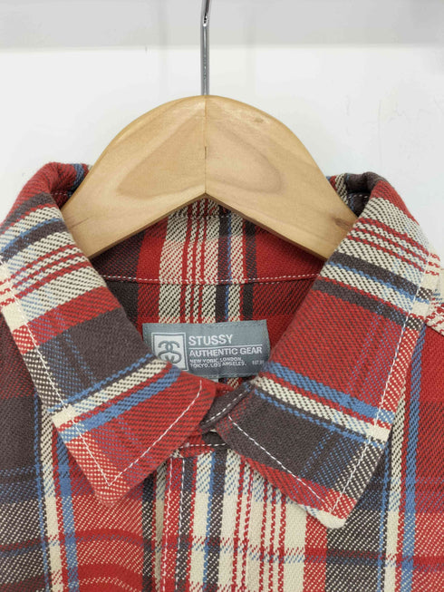 ステューシー Stussy 00s AUTHENTIC GEAR 長袖チェックネルシャツ メンズ import:M