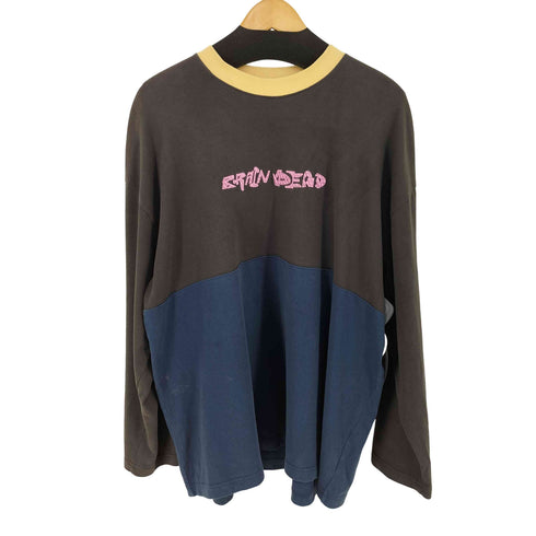 ブレインデッド BRAIN DEAD HEAVYWEIGHT EMBROIDERED PANELED SHIRT メンズ L