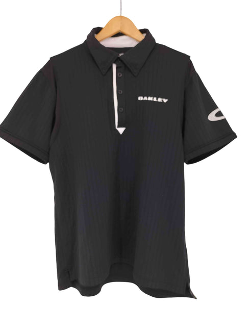 オークリー OAKLEY メッシュ切替 ロゴ刺繍 ボタンダウン ポロシャツ メンズ JPN:XL
