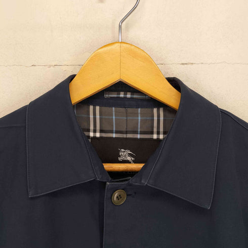 バーバリーブラックレーベル BURBERRY BLACK LABEL 裏地ノバチェック ハーフステンカラーコート メンズ