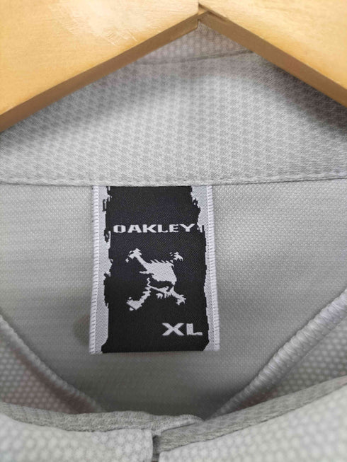 オークリー OAKLEY ハニカム柄 ロゴ刺繍 ボタンダウン ポロシャツ メンズ JPN:XL