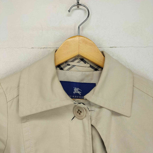 バーバリーブルーレーベル BURBERRY BLUE LABEL キャンバスショートステンカラーコート レディース 38