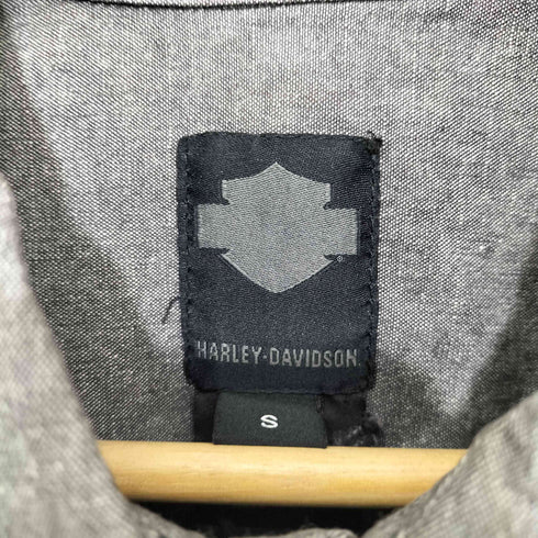 ハーレーダビッドソン HARLEY-DAVIDSON Double Pocket Denim Short Sleeve Shirt メンズ import:S