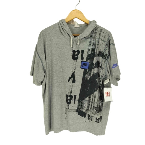 ナイキ NIKE Y2K 90~00S フロント刺繍 フード付きTシャツ メンズ L