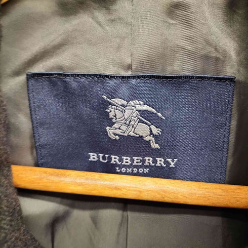 バーバリーロンドン BURBERRY LONDON ヘリンボーン柄 ウール ジップアップコート メンズ L