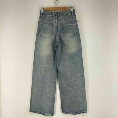 ウォレット加工ワイドデニムパンツ レディース JPN:M
