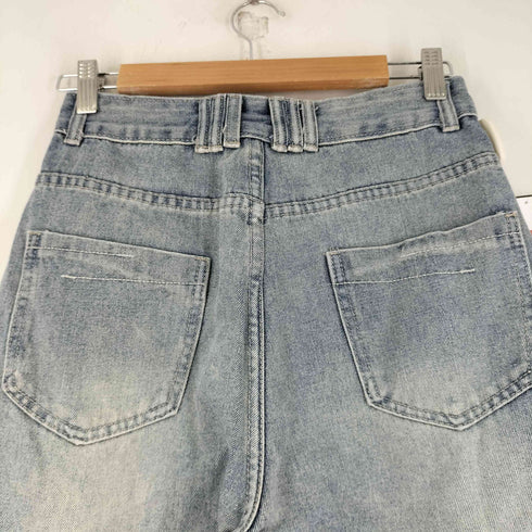 ウォレット加工ワイドデニムパンツ レディース JPN:M