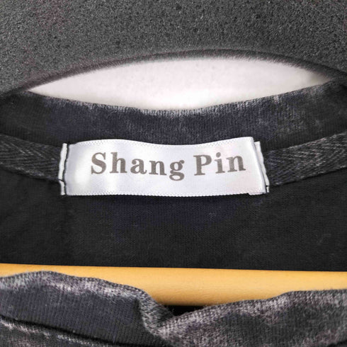 Shang Pin ヴィンテージ加工 フロントプリント Tシャツ レディース