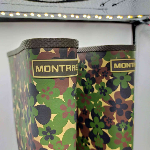 MONTRRE 花柄 レイン ロング ブーツ 長靴 レディース S