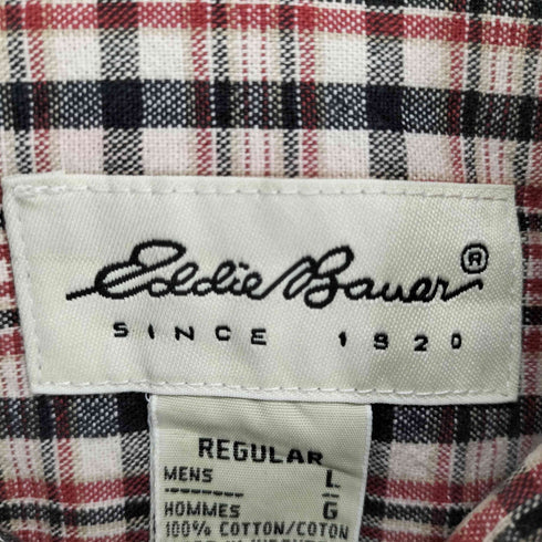 エディーバウアー Eddie Bauer 90S 白タグ コットンネルシャツ メンズ L/REGULAR