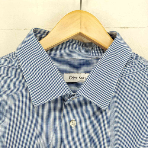 カルバンクライン CALVIN KLEIN BIG ギンガムチェックシャツ メンズ 18 1/2-34/35
