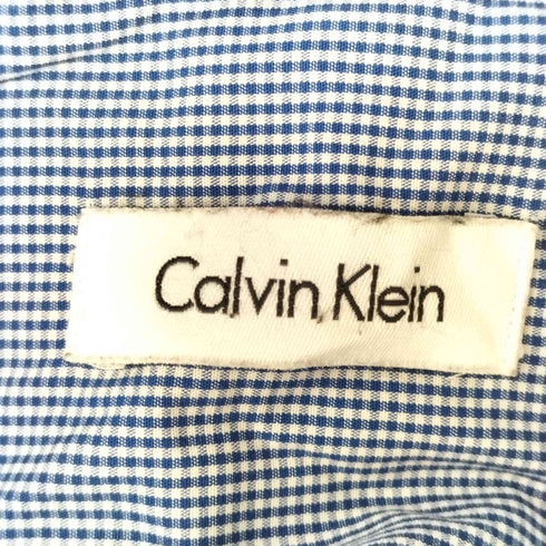 カルバンクライン CALVIN KLEIN BIG ギンガムチェックシャツ メンズ 18 1/2-34/35