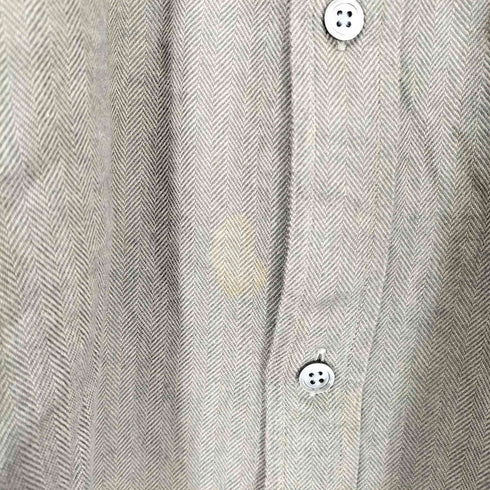 バナナリパブリック BANANA REPUBLIC 90~00S ヘリンボーンネルシャツ メンズ L