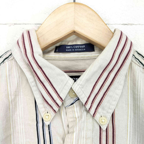 チャップスラルフローレン CHAPS RALPH LAUREN マルチストライプコットンボタンダウンシャツ メンズ M