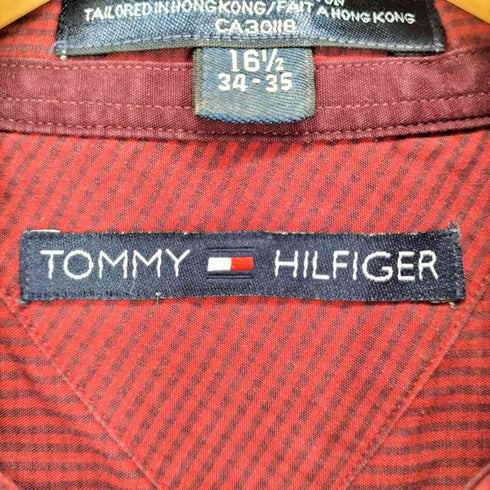 トミーヒルフィガー TOMMY HILFIGER ギンガムチェックボタンダウンシャツ メンズ 16 1/2 34-35